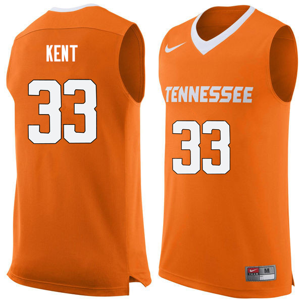 Men #33 Zach Kent Tennessee Volunteers College Basketball Jerseys Sale-Orange
